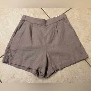 Abercrombie & Fitch Light Gray Linen Shorts